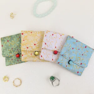 Cheap Luxury Silk Suede Jewelry Bag Pouch