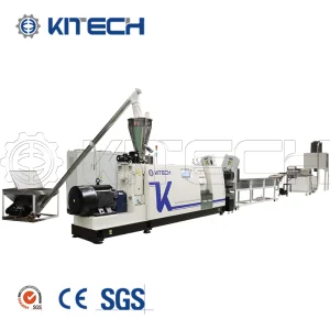 خط إنتاج إعادة تدوير البلاستيك النفايات من أفلام البولي بروبيلين والبولي إيثيلين آلة تحبيب البلاستيك النفايات