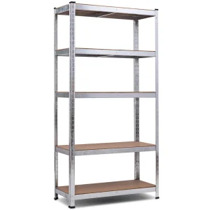 Estante de almacenamiento de acero galvanizado sin tornillos de alta calidad ajustable 5-Layer para almacén