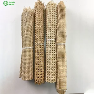 Eco Friendly Natural Rattan Cane Webbing Rattan 6X6 Square Mesh Webbing Roll