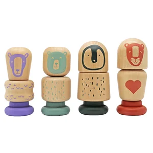 Intelligence Assembly Building Blocks Wooden Nut Combination
