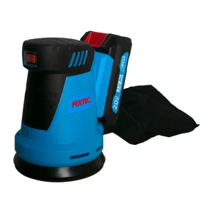 FIXTEC 20V Battery Power Tool 125mm Cordless Random Orbit Sander with 1pc 80 Grit Sand Paper and 1pc Dust Bag