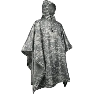 Camouflage Tactical Waterproof Sun Protection Clothing PU Coating Tactical Raincoat Poncho