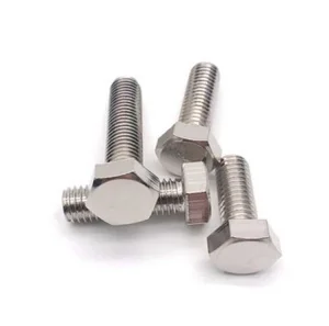 Pure Nickel Hex Head Bolt DIN 933 Corrosion Resistant Nickel Fastener for Chemical Industry M2-M24
