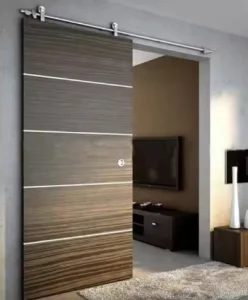 DIY American Style Modern Interior Design Custom Sliding Insulated Barn Door Teak Wood Door