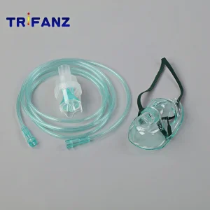 Máscara de nebulizador Trifanz con tubo de oxígeno, máscara de nebulizador para infantes, niños y adultos