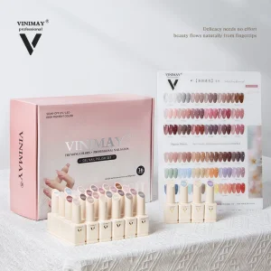 Vinimay Jelly Gel Polish Set 36 Colors Ice Sheer Tea Colors Summer Gel Polish Set Luxury Gift Set Packaging with Color Chart