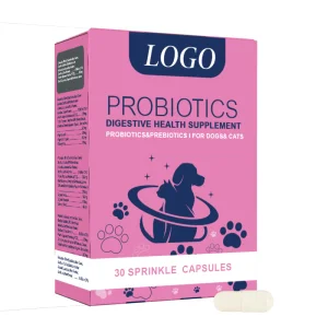 Wild Alaskan Salmon Oil Probiotic &amp; Prebiotic Pet Supplement For Cats &amp; Dogs-Skin &amp; Coat Health Fast Absorption
