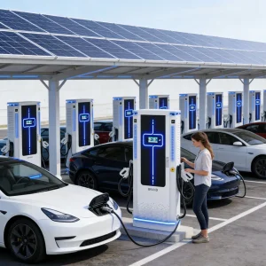 EU Funded Smart Cold Resistant Polish Rapid Deploy Hub EV Charger DC Fast Station Warsaw