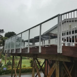 Customized Aluminum/Wrought Iron Tempered Glass Handrail Glass Balustrade Railing with Ce