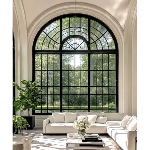 NFRC Standards High Energy Efficiency Double Glazing Aluminum French windows Double Casement Window with Grill