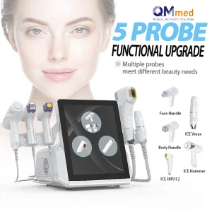Qmfrozen Face Lifting Machine 5D Ice Hiifu 13mm 12 Lines Ultramax Portable for Face &amp; Body Skin Tightening