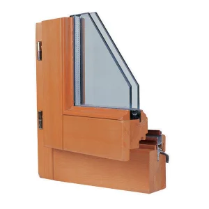 Certified Factory Customized High Performance Aluminum Wood Cladding Passive Window Tilt and Turn