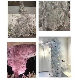 Decorative Props Outdoor Background Fog Net Flower Arrangement Metal Wire Mesh