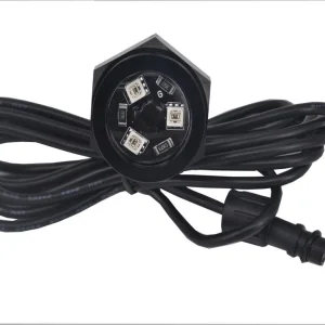 High Quality 1/2\" NPT RGB LED Boat Underwater Light with Drain Plug 12V Marine Supplies