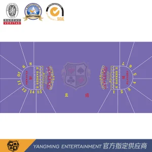 Casino Table Layout Two and a Half Wheels with Green Tablecloth