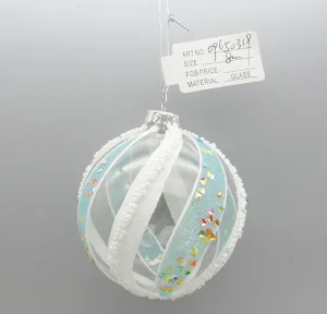 Unique Christmas Pattern Motif Artificial Glass Ball with RoHS Certification