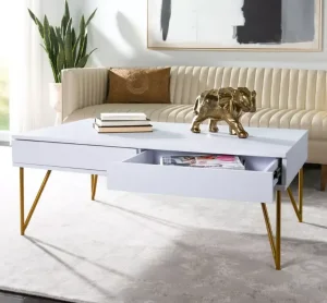 Alloy legs and drawer
