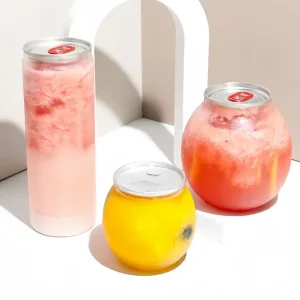 330ml clear plastic beverage cans