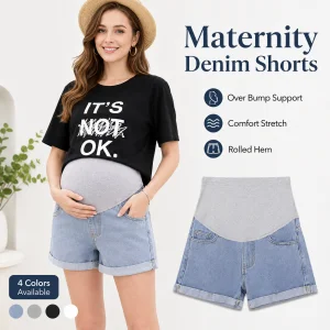 Factory Direct Plus Size Leggings Maternity Denim Jeans Shorts Pants for Pregnant Women Clothes
