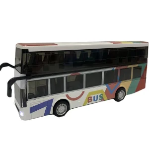 Custom Logo Wholesale Alloy Diecast Toys Model Car School Bus Truck Graffiti Guise Style Model Open Door Metal Car with Sound