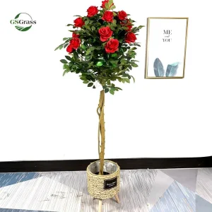 Premium Artificial Rose Tree Bonsai - Free Sample Available
