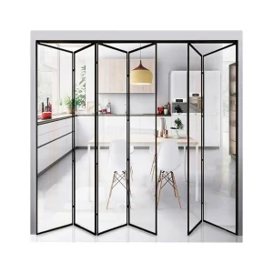 American Standard Waterproof Bifold Doors Windows Aluminum Balcony Glass Sliding Folding Door