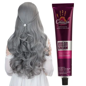 Amazing Hair Dye Cream Hairstyle Coloring Dyeing Silver Grey Icy Ashy Platinum Blonde Permanent Professional Salon Hair Color