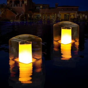 Hot Sale Garden Backyard Pond Party Festival Decor Outdoor LED Light Ball IP68 Waterproof Flame Solar Flame Floating Pool Lights