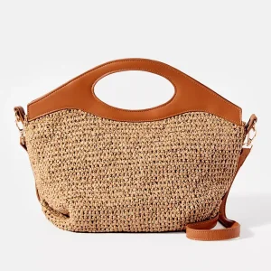 China Woven Paper Cross Body Bag Beach Vacation Straw Bags