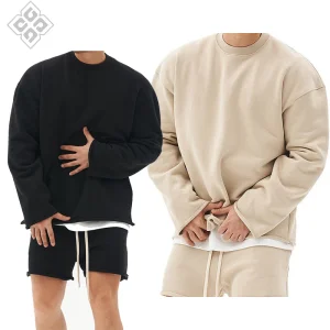 Sports Loose Round Neck Sweatshirt Men's Casual Long Sleeve Training Running Large Size Pullover Autumn Winter Gym Wear Hood