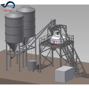 Ready Mix Mobile Concrete Batching Plant Price with Cement Silo Cement Batching Plant