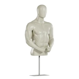 Adjustable Height Male Upper Half Body Mannequin for T Shirt