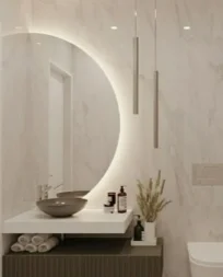 Modern Makeup Mirror with LED Lighting for Effortless Application and Style for Spain France Germany