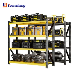 Industrial Heavy Duty Steel Selective Push-Back Pallet Shelving Units Corrosion Protection Space-Saving Design-Garage Metal Rack