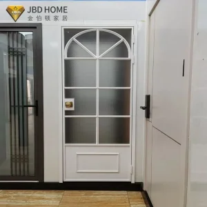 High Security Modern Glass Casement Door Aluminium Frame Multi-Point Lock System