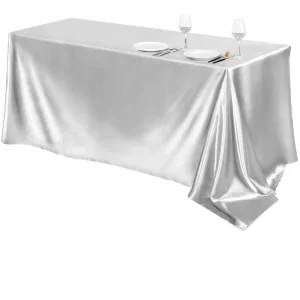 Save Custom Sizes and Colors Satin Glitter Tablecloth for Festive Decorations Bulk