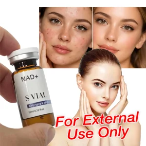 Hot Selling OEM/ODM NAD+ Peptide Boosting Serum Korean Facial Serum 10ml Anti-Aging Hyaluronic Acid Brightening Glass Skin Care