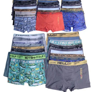 Cheap Stock Men's Boxer Briefs Cotton Ice Silk Mixed Styles Sizes Solid Printed Version Underwear for Man