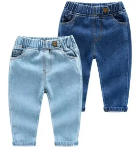 Venda por atacado de calças jeans retas lisas