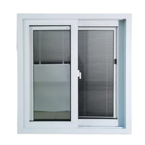 High Quality Modern Design Upvc Hurricane Impact Coated Grey Double Glass Doors Windows for Houses Kitchen
