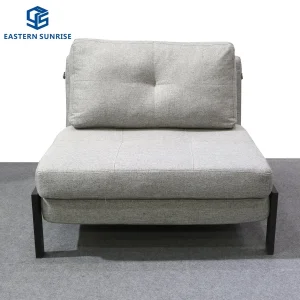 Sofá-cama dobrável multifuncional com otoman ajustável, encosto reclinável e chaise longue
