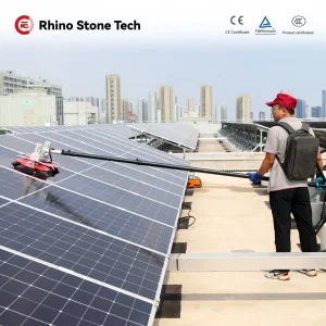 Double-End Rotating Brush Photovoltaic Cell Protection Robotic System Solar Panel Cleaning Tools