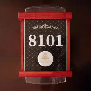 Red Wood Acrylic Sign