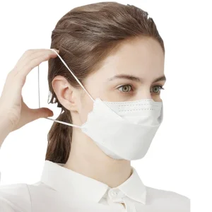 Disposable Kf94 Face Mask, Adult Black &amp; White 3D Contoured Facemasks, Ultra-Breathable 4-Layer Protection for Daily and Outdoor Use