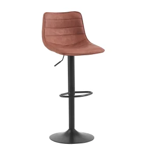 Home Kitchen Bar Stool with Black Painted Metal Base