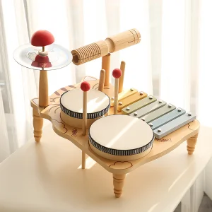 Wooden Orff Musical Instrument Set Percussion Educational Toy for Kids
