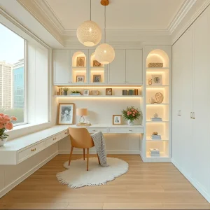 French Style Curved Bookcase