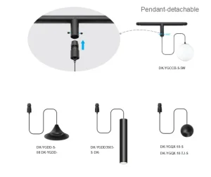 Elegant Pendant Downlight Linear LED Ceiling Spot Light Magnet Rail with CRI 95 Ultra Slim Magnetic LED Track Light