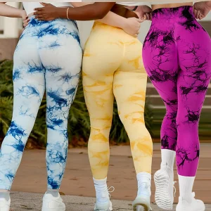 Popular Women Yoga Pants Seamless Sports Wear Tights Tie-Dye Gym Leggings